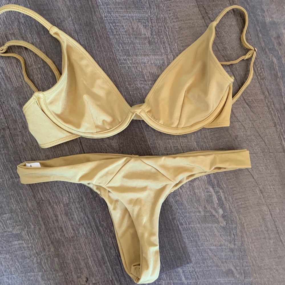 Gold Ohana swim bikini set